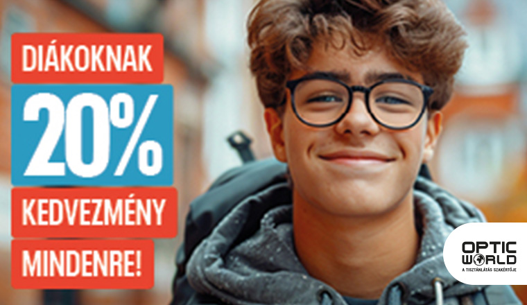 Diákkedvezmény az Optic World üzletében